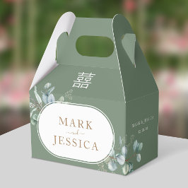 Eucalyptus Dubbele Geluk Huwelijk Dank Je Bedankdoosjes