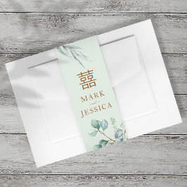 Eucalyptus Dubbele Geluk Huwelijksuitnodiging Uitnodigingen Wikkel