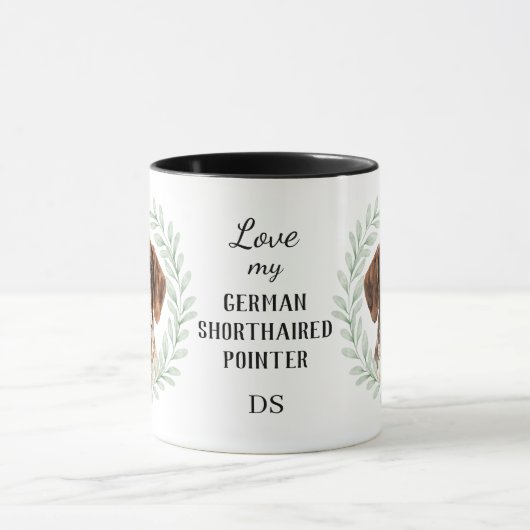 Eucalyptus Duitse Staande Pointer Monogram Mok (Midden)
