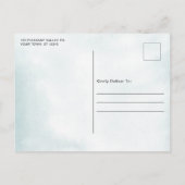 Eucalyptus Dusty Blue Wedding Photo Save the Date Aankondigingskaart (Achterkant)