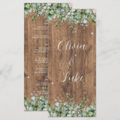 Eucalyptus Dusty Rose Menu | Greenery Floral (Voorkant / Achterkant)
