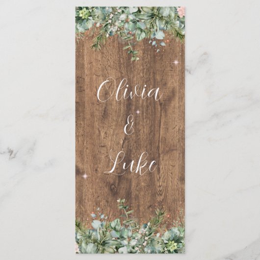 Eucalyptus Dusty Rose Menu | Greenery Floral (Voorkant)