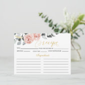 Eucalyptus Dusty Rozen Vrijgezellenfeest Recept Informatiekaartje (Staand voorkant)