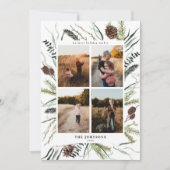 Eucalyptus Dusty Winter Botanicals 4 Foto Holiday Feestdagenkaart (Voorkant)