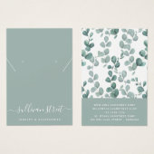 Eucalyptus Earring Ketting Display Kaart (Voorkant /achterkant)