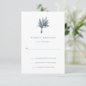 Eucalyptus Eenvoud | Trouwreactie RSVP Kaartje (Staand voorkant)