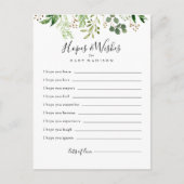 Eucalyptus Eenvoudig Baby shower Hoop & Wensen Kaa Briefkaart (Voorkant)