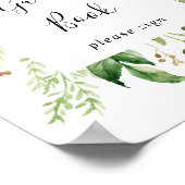 Eucalyptus Eenvoudig Bruin Bloem Guestbook Bord Poster (Hoek)