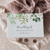 Eucalyptus Eenvoudig Bruin Bloemen Bruiloft Gastenboek