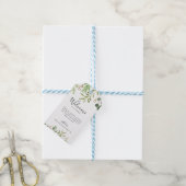 Eucalyptus Eenvoudig Bruin Bloemen Bruiloft Welkom Cadeaulabel (Met Touw)