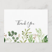 Eucalyptus Eenvoudig Bruin Bloemen Dank u Briefkaart (Voorkant)