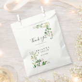 Eucalyptus Eenvoudig Bruin Bloemen Dank u Bruiloft Bedankzakje (Geknipt)