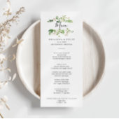 Eucalyptus Eenvoudig Bruin Bloemen Diner Menu