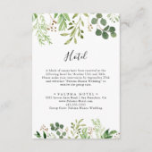 Eucalyptus Eenvoudig Bruin Bloemen Hotel Informatiekaartje (Voorkant)