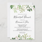 Eucalyptus Eenvoudig Bruin Bloemen repetitie diner Kaart (Voorkant)