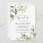 Eucalyptus Eenvoudig Bruin Bloemen Sip en See Kaart (Voorkant)