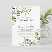 Eucalyptus Eenvoudig Bruin Bloemen Sip en See Kaart (Staand voorkant)