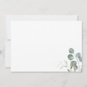 Eucalyptus eenvoudig elegante minimalistische foto save the date (Achterkant)