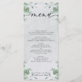 Eucalyptus Eenvoudig Modern Huwelijksceremonie Din Menu (Voorkant)