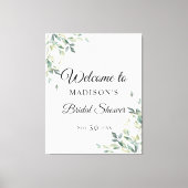 Eucalyptus Eenvoudige Bloemige Bruids Bruiloft Ont Canvas Afdruk (Voorkant)