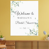 Eucalyptus Eenvoudige Bloemige Bruiloft Feest Welk Canvas Afdruk (Insitu (Woonkamer))