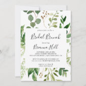 Eucalyptus Eenvoudige Bridal Brunch Vrijgezellenfe Kaart (Voorkant)