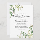 Eucalyptus Eenvoudige bruiloft Luncheon Vrijgezell Kaart (Voorkant)