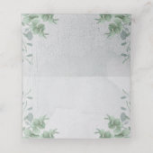 Eucalyptus Eenvoudige Duidelijke Schoone Script Ta Plaatskaartje (Binnenkant ongevouwen)