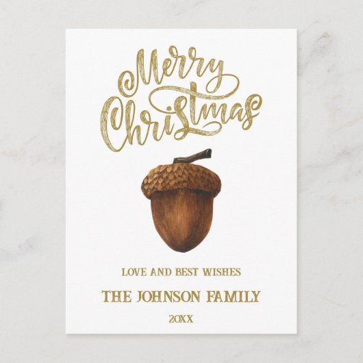 Eucalyptus eikels kerst Kaart (Voorkant)