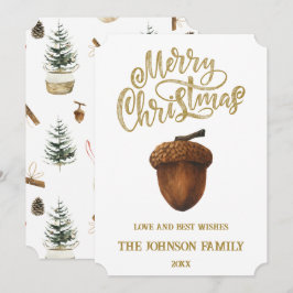 Eucalyptus eikels kerst Kaart