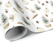 Eucalyptus eikels Kerstmis Cadeaupapier (Rol Hoek)