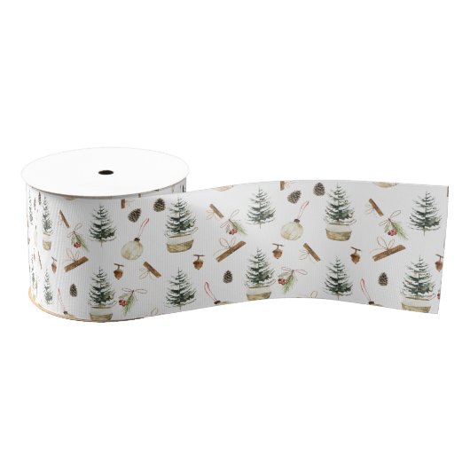 Eucalyptus eikels Kerstmis Grosgrain Lint (Spoel)