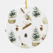 Eucalyptus eikels Kerstmis Keramisch Ornament (Achterkant)