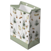 Eucalyptus eikels Kerstmis Medium Cadeauzakje (Voorkant Gekanteld)