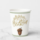 Eucalyptus eikels Kerstmis Papieren Bekers (Achterkant)