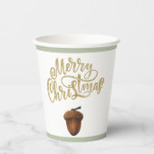 Eucalyptus eikels Kerstmis Papieren Bekers (Voorkant)