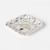 Eucalyptus eikels Kerstmis Papieren Bordje (Gebogen)