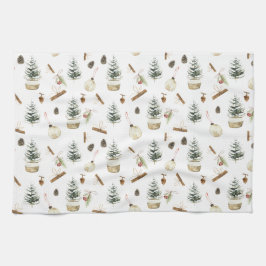 Eucalyptus eikels Kerstmis Theedoek