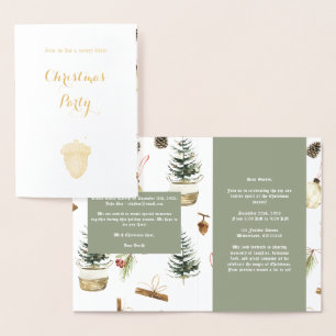 Eucalyptus eikels kerstuitnodiging Kaart