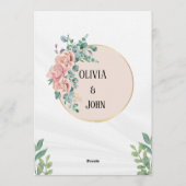 Eucalyptus Elegance Wedding Invitation Kaart (Achterkant)