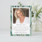 Eucalyptus Elegant Begrafenismonument Bedankkaart (Staand voorkant)