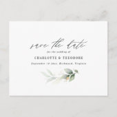 Eucalyptus elegant bruiloft botanisch behalve de d aankondigingskaart (Voorkant)