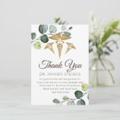 Eucalyptus Elegant Doctor | Verpleegkundige bedank Bedankkaart (Staand voorkant)
