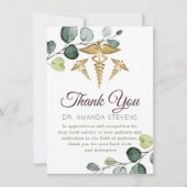 Eucalyptus Elegant Doctor | Verpleegkundige bedank Bedankkaart (Voorkant)