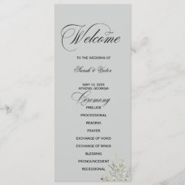 Eucalyptus Elegant double side program card  Programmakaart