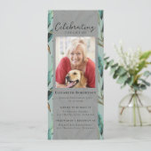 Eucalyptus Elegant Fotobegrafenis Digitale Editie Kaart (Staand voorkant)