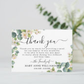 Eucalyptus Elegant Funeral Food Hartelijk dank Bedankkaart (Staand voorkant)