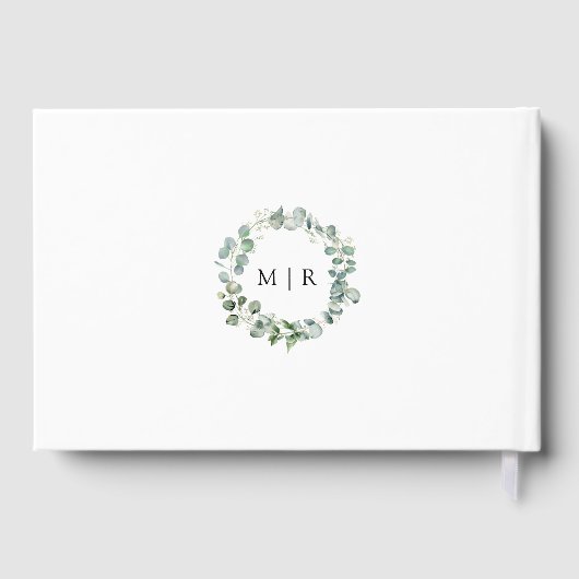 Eucalyptus Elegant Greenery bruiloft gastenboek (Achterkant)
