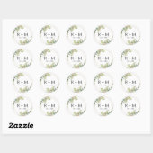 Eucalyptus Elegant Greenery Envelope Seal / Favor Ronde Sticker (Vel)