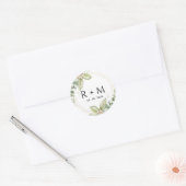Eucalyptus Elegant Greenery Envelope Seal / Favor Ronde Sticker (Envelop)